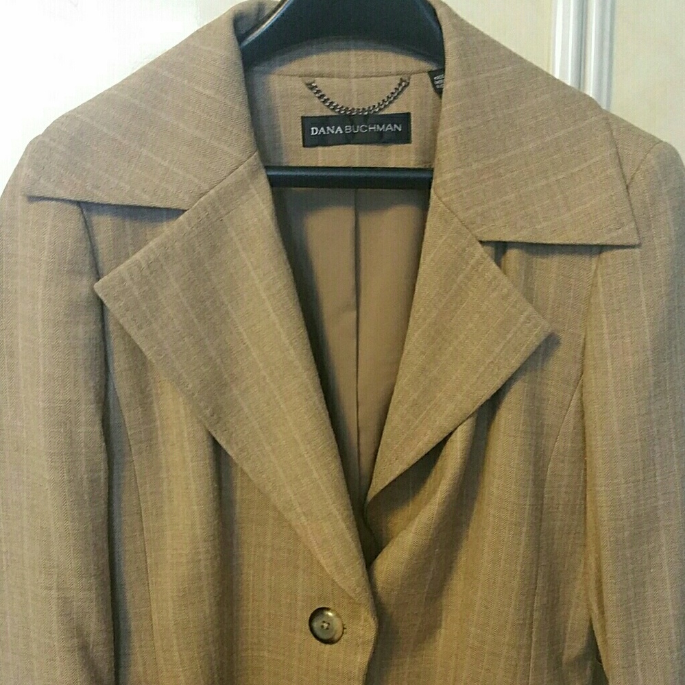 Dana Bushman Wool Blazer Tan Fancy - image 1